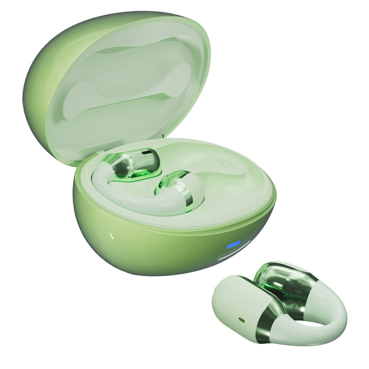 Hileo F16 TWS Touch Control IPX5 Waterproof Sports Earclip Noise Cancelation Earphones(Green)