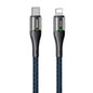 REMAX RC-C116 1.2m 30W Type-C to 8 Pin Smart Power-off Fast Charging Data Cable(Dark Blue)