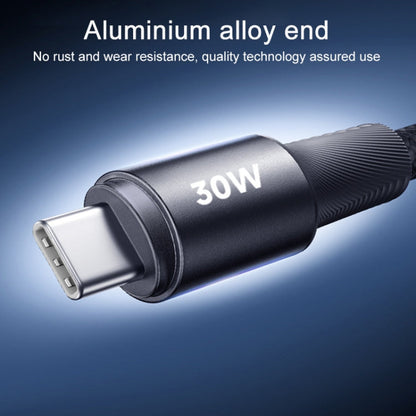 REMAX RC-C100 1.2m 30W Type-C to Type-C Fast Charging Braided Data Cable(Black)