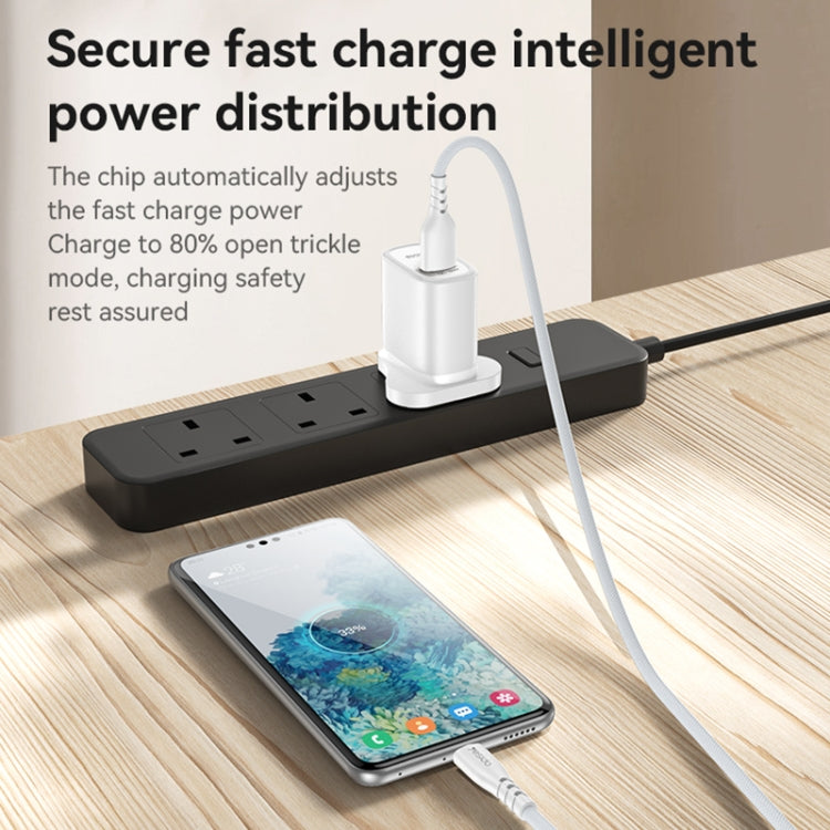 Yesido YC85 PD 18W USB Fast Charger, Specification:UK Plug(White)