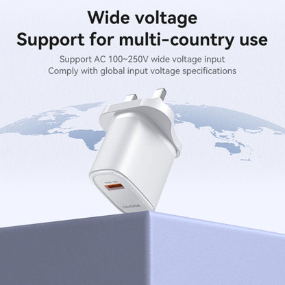 Yesido YC85 PD 18W USB Fast Charger, Specification:UK Plug(White)