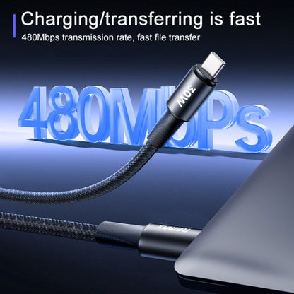 REMAX RC-C099 1.2m 66W USB to Type-C Fast Charging Braided Data Cable(Black)