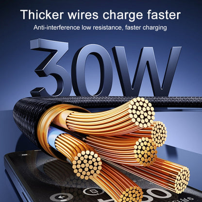 REMAX RC-C099 1.2m 66W USB to Type-C Fast Charging Braided Data Cable(Black)