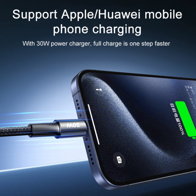 REMAX RC-C099 1.2m 66W USB to Type-C Fast Charging Braided Data Cable(Black)
