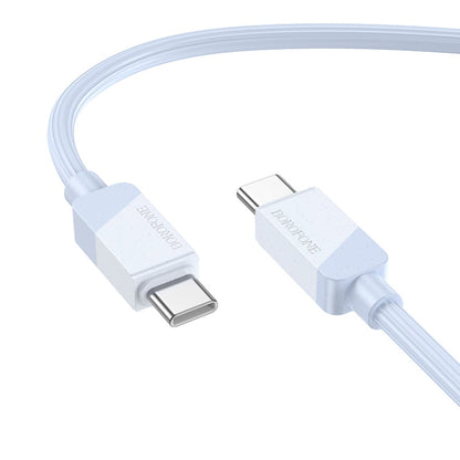 Borofone BX107 60W USB-C / Type-C to USB-C / Type-C Fast Charge Data Cable, Length:1m(Blue)