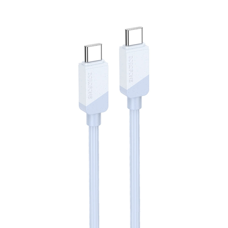 Borofone BX107 60W USB-C / Type-C to USB-C / Type-C Fast Charge Data Cable, Length:1m(Blue)