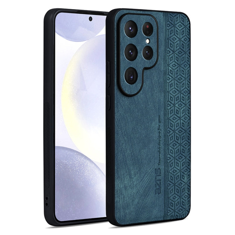 Pour Samsung Galaxy S25 Ultra 5G Étui de téléphone AZNS 3D Embossed Skin Feel (Vert foncé)