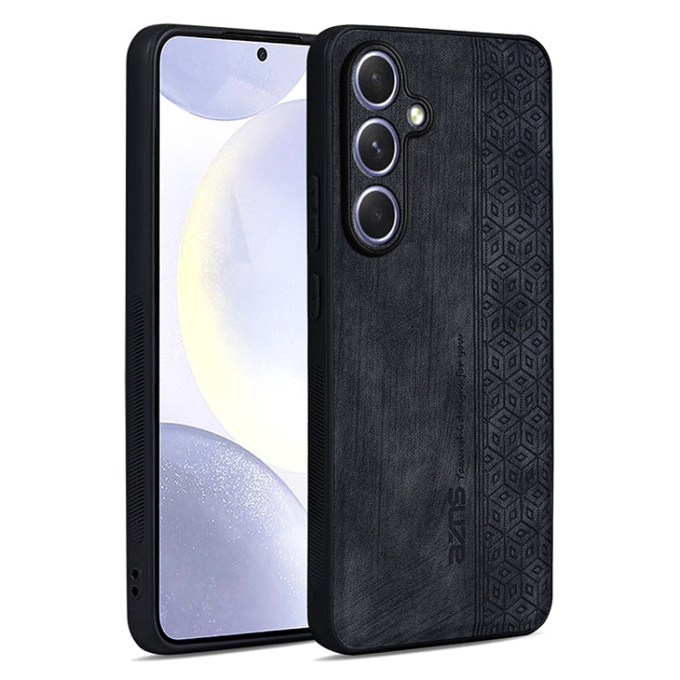 For Samsung Galaxy S25 5G AZNS 3D Embossed Skin Feel Phone Case(Black)