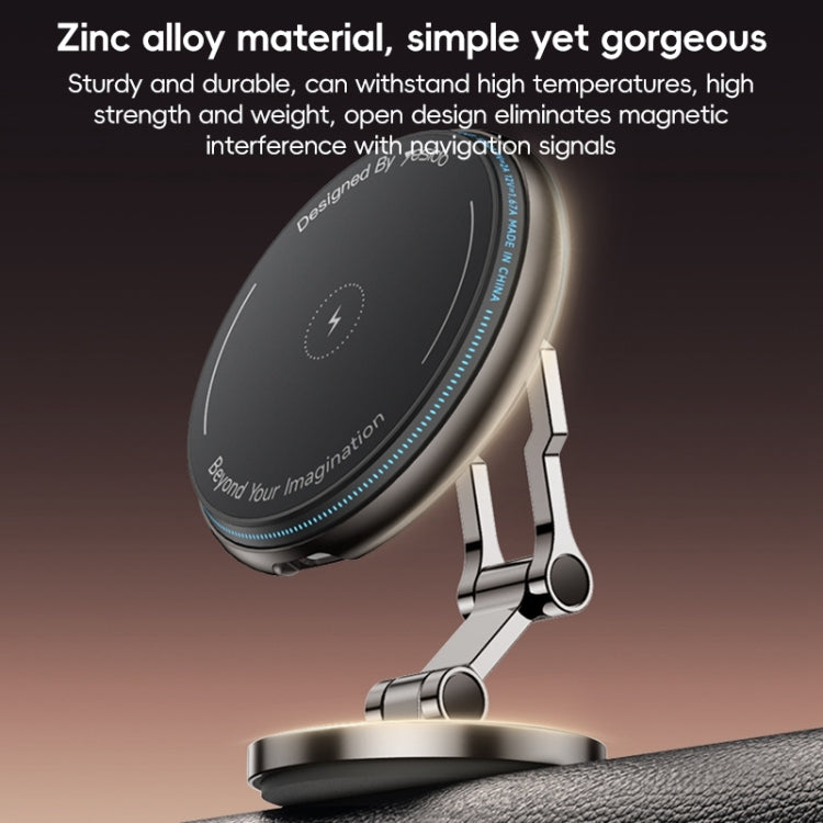 Yesido C306 15W Car Magnetic Wireless Charging Holder(Black)
