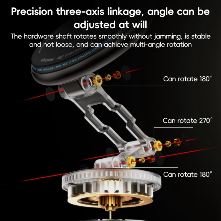 Yesido C306 15W Car Magnetic Wireless Charging Holder(Black)