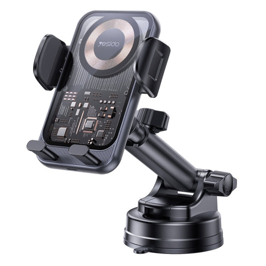 Yesido C307 15W Suction Cup Car Wireless Charging Holder(Black)