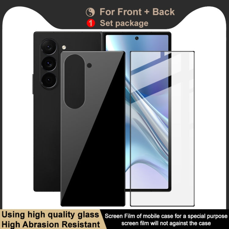 For Samsung Galaxy Z Fold6 imak Front Screen + Back Cover Tempered Glass Film, Phone Case Edition