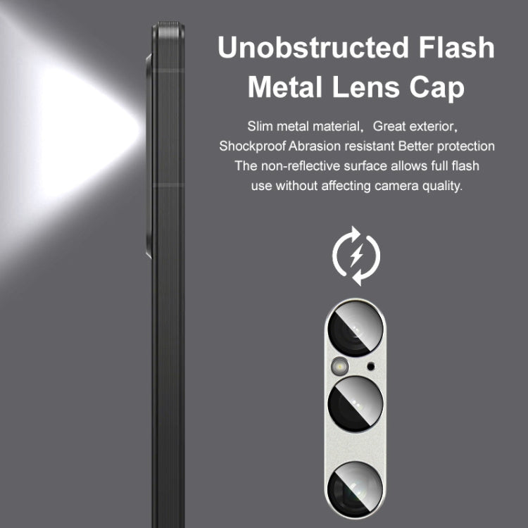 For Sony Xperia 1 VI IMAK Metal Armor Premium Camera Protector Film(Silver)