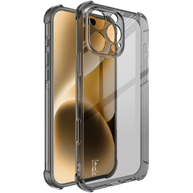 Pour iPhone 16 Pro Max, coque de téléphone antichoc en TPU avec airbag imak (noir transparent)