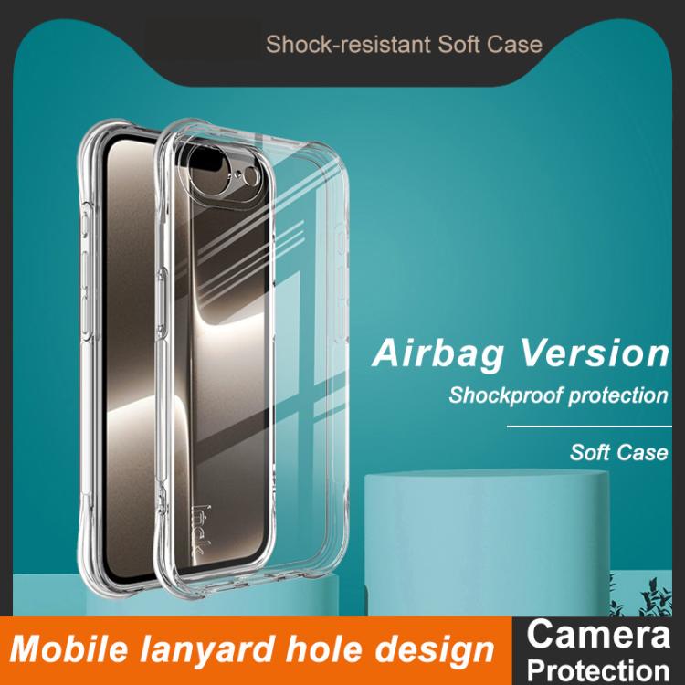 For iPhone 16e / 17e imak Shockproof Airbag TPU Phone Case(Transparent)