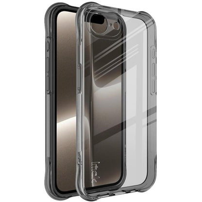 For iPhone 16e / 17e imak Shockproof Airbag TPU Phone Case(Transparent Black)