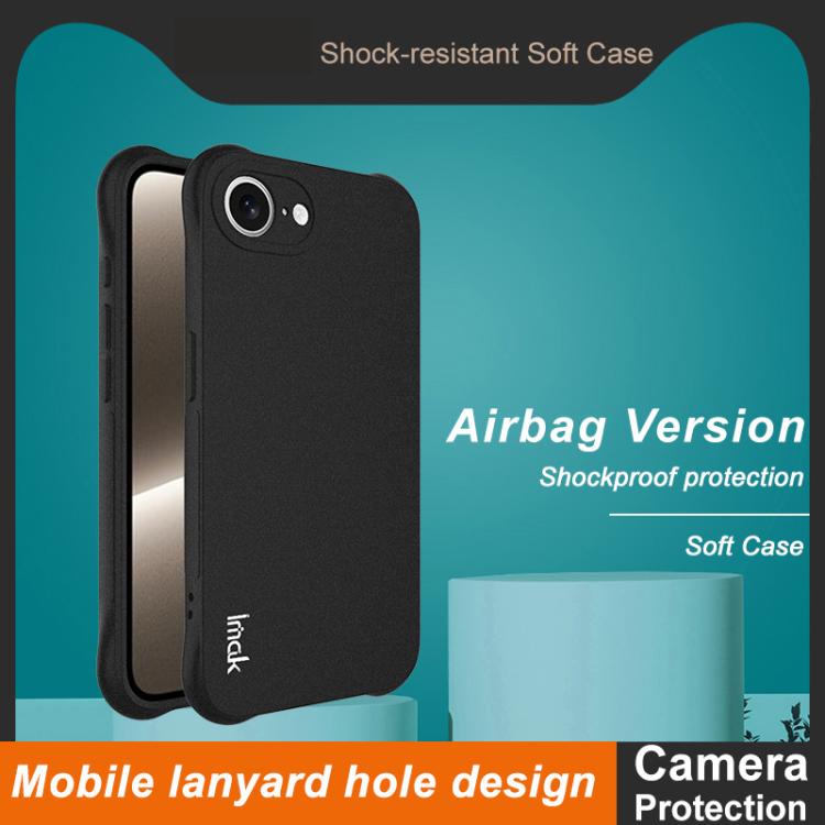 For iPhone 16e / 17e imak Shockproof Airbag TPU Phone Case(Matte Black)