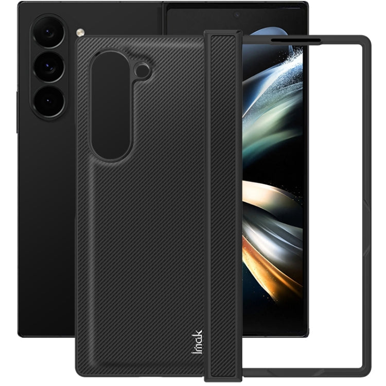 Pour Samsung Galaxy Z Fold6 Coque de téléphone en fibre de carbone PU + PC de la série imak Ruiyi