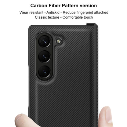 Pour Samsung Galaxy Z Fold6 Coque de téléphone en fibre de carbone PU + PC de la série imak Ruiyi