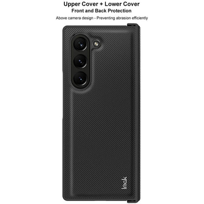 Pour Samsung Galaxy Z Fold6 Coque de téléphone en fibre de carbone PU + PC de la série imak Ruiyi