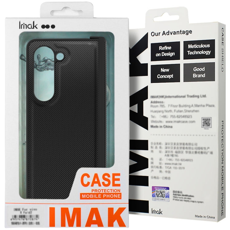 Pour Samsung Galaxy Z Fold6 Coque de téléphone en fibre de carbone PU + PC de la série imak Ruiyi