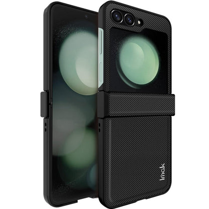 Pour Samsung Galaxy Z Flip6 / Flip7 FE imak Ruiyi Series Étui de téléphone en fibre de carbone PU + PC