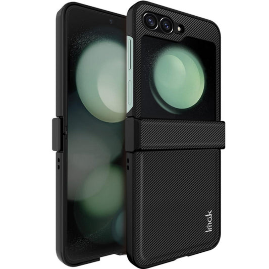 For Samsung Galaxy Z Flip6 / Flip7 FE imak Ruiyi Series Carbon Fiber PU + PC Phone Case