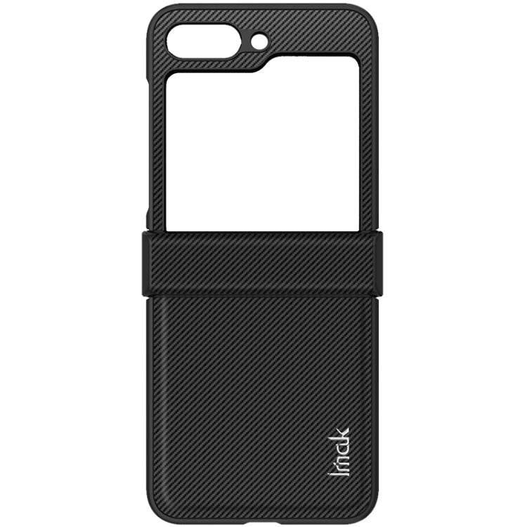 Pour Samsung Galaxy Z Flip6 / Flip7 FE imak Ruiyi Series Étui de téléphone en fibre de carbone PU + PC
