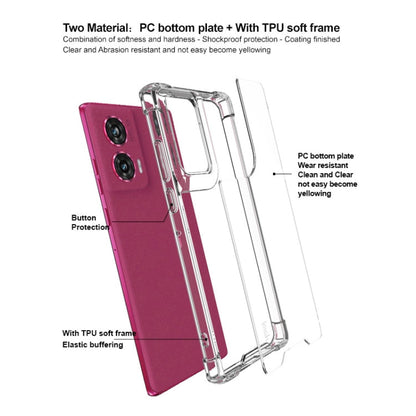 For Motorola Edge 50 Fusion IMAK Space Shield PC + TPU Airbag Shockproof Phone Case(Transparent)