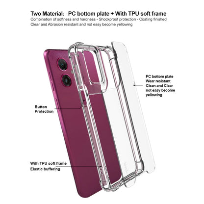 For Motorola Moto G55 5G IMAK Space Shield PC + TPU Airbag Shockproof Phone Case(Transparent)