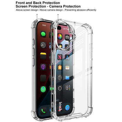 For iPhone 16 IMAK Space Shield PC + TPU Airbag Shockproof Phone Case(Transparent)