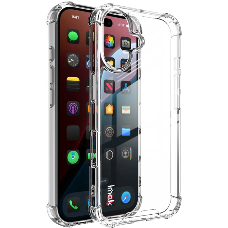 For iPhone 16 IMAK Space Shield PC + TPU Airbag Shockproof Phone Case(Transparent)