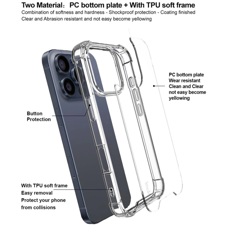 For iPhone 16 Pro IMAK Space Shield PC + TPU Airbag Shockproof Phone Case(Transparent)