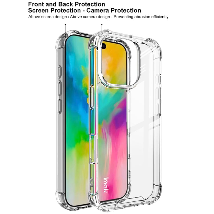 For iPhone 16 Pro Max IMAK Space Shield PC + TPU Airbag Shockproof Phone Case(Transparent)