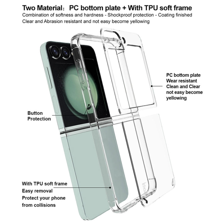 For Samsung Galaxy Z Flip6 / Flip7 FE IMAK Space Shield PC + TPU Airbag Shockproof Phone Case(Transparent)