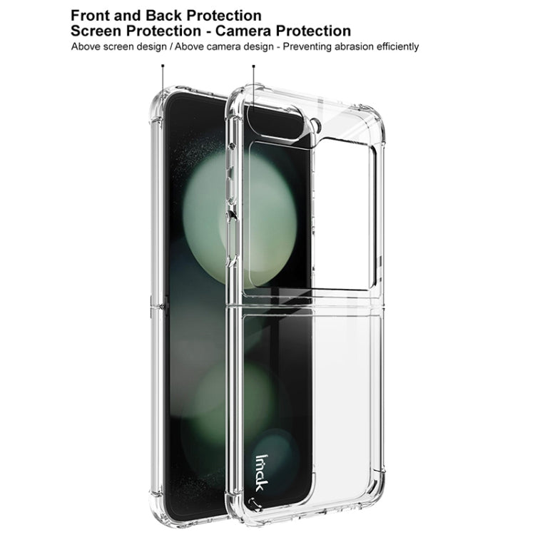 For Samsung Galaxy Z Flip6 / Flip7 FE IMAK Space Shield PC + TPU Airbag Shockproof Phone Case(Transparent)
