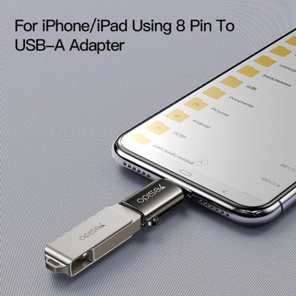 Adaptateur OTG Yesido GS14 8 broches vers USB 3.0 (noir)