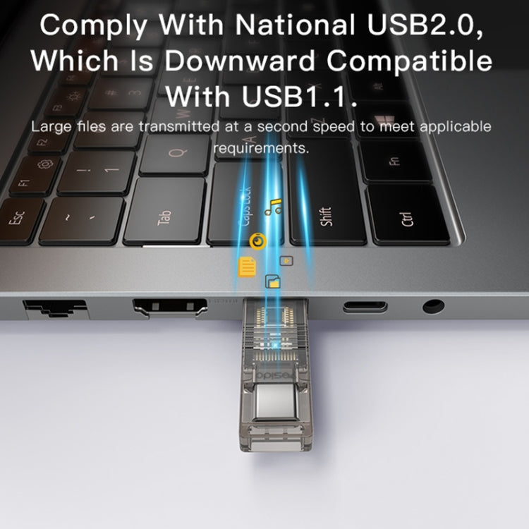 Yesido GS21 Adaptateur de lecteur de carte OTG 2-en-1 USB 3.0 vers USB-C / Type-C + Carte TF (Or)