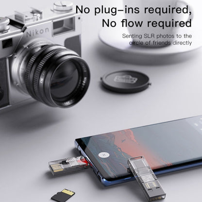 Yesido GS21 Adaptateur de lecteur de carte OTG 2-en-1 USB 3.0 vers USB-C / Type-C + Carte TF (Or)