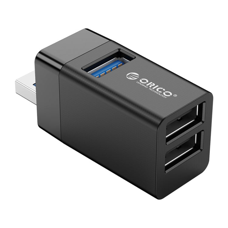 Adaptateur mini-HUB ORICO MINI-U32 3 en 1 en plastique ABS avec interface USB (noir)