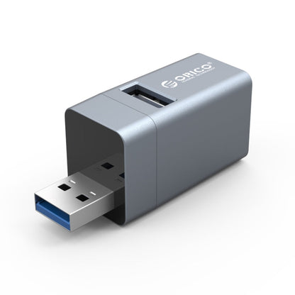 ORICO MINI-U32L 3 in 1 USB Aluminum Alloy Mini HUB Adapter(Gray)