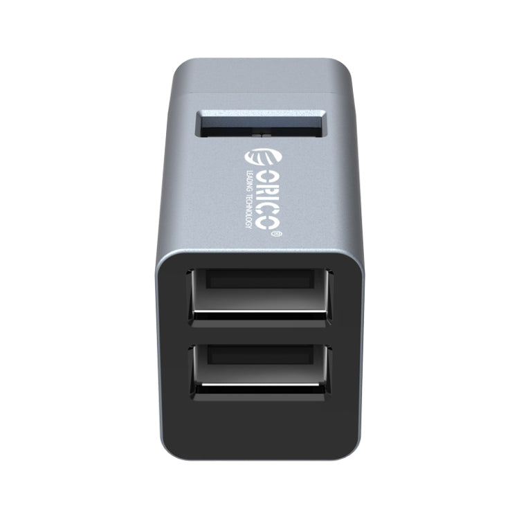 ORICO MINI-U32L 3 in 1 USB Aluminum Alloy Mini HUB Adapter(Gray)