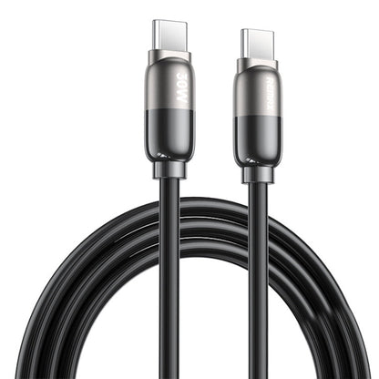 REMAX RC-C037 Capsule 1.2m 30W Type-C to Type-C PVC Fast Charging Cable(Black)