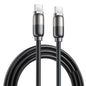 REMAX RC-C037 Capsule 1.2m 30W Type-C to Type-C PVC Fast Charging Cable(Black)