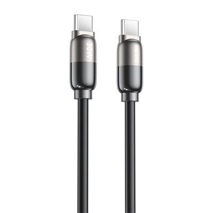 REMAX RC-C037 Capsule 1.2m 30W Type-C to Type-C PVC Fast Charging Cable(Black)