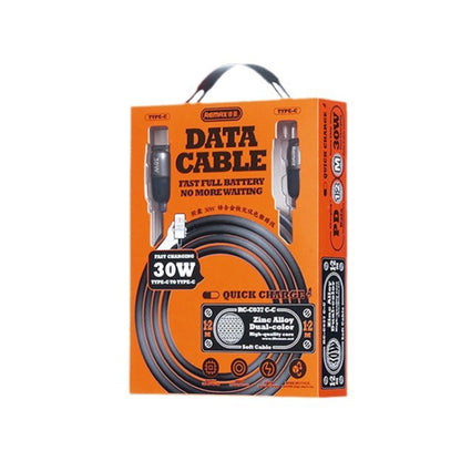 REMAX RC-C037 Capsule 1.2m 30W Type-C to Type-C PVC Fast Charging Cable(Black)