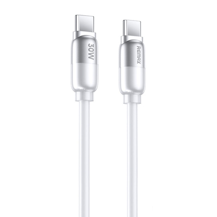 REMAX RC-C037 Capsule 1.2m 30W Type-C to Type-C PVC Fast Charging Cable(White)