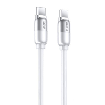 REMAX RC-C037 Capsule 1.2m 30W Type-C to Type-C PVC Fast Charging Cable(White)