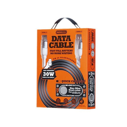 REMAX RC-C037 Capsule 1.2m 30W Type-C to Type-C PVC Fast Charging Cable(White)
