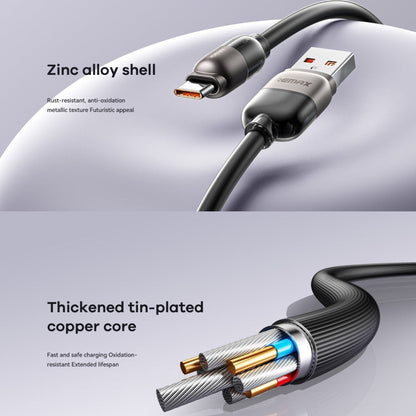 REMAX RC-C038 Capsule 1.2m 66W USB to Type-C PVC Fast Charging Cable(White)